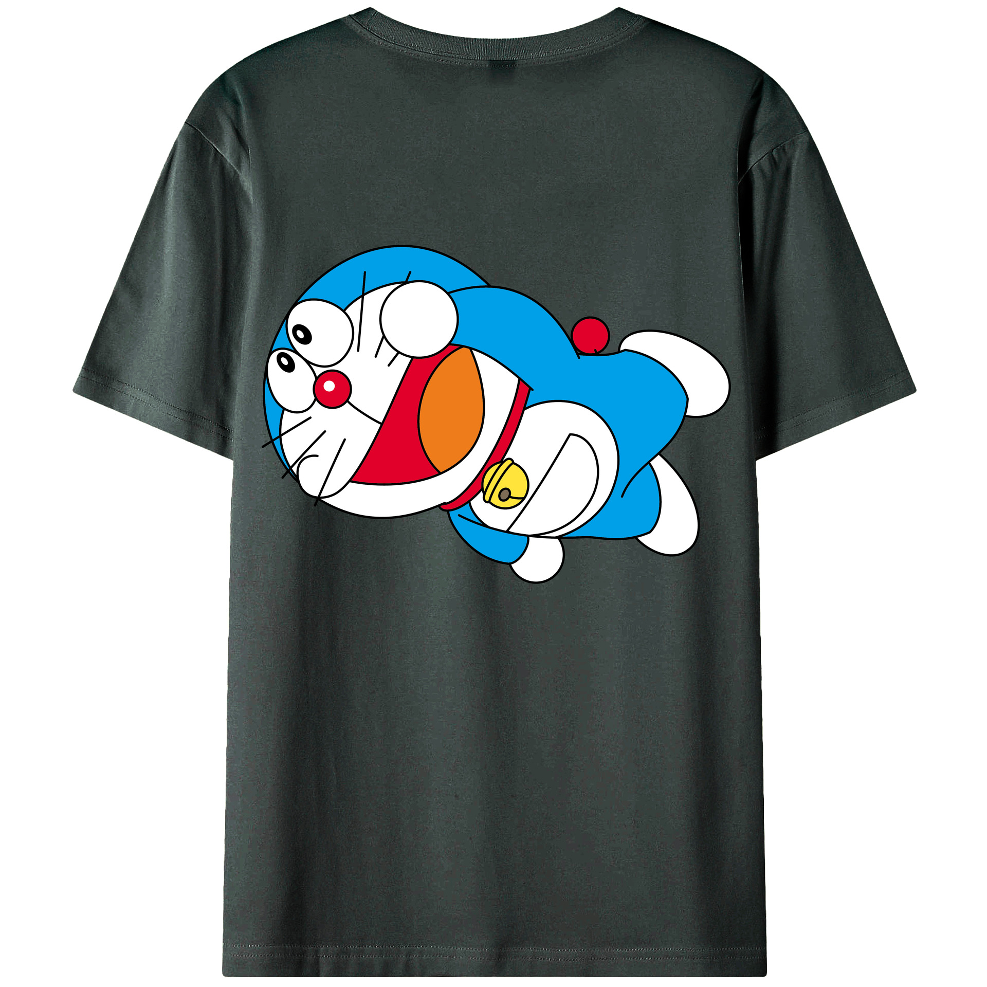 （画像用） ドラえもん Doraemon 綿100％ メンズ半袖Tシャツ（バックプリント） 通気性